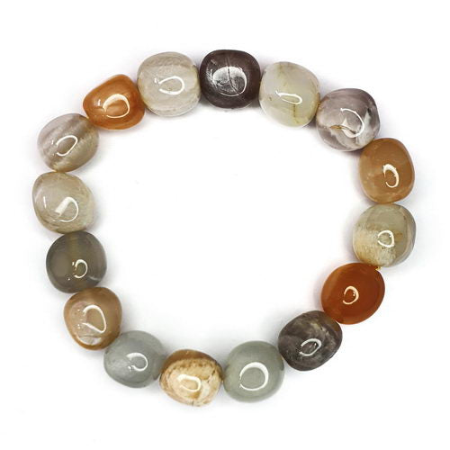 Moonstone Nugget Bead 10-12mm Bracelet 345